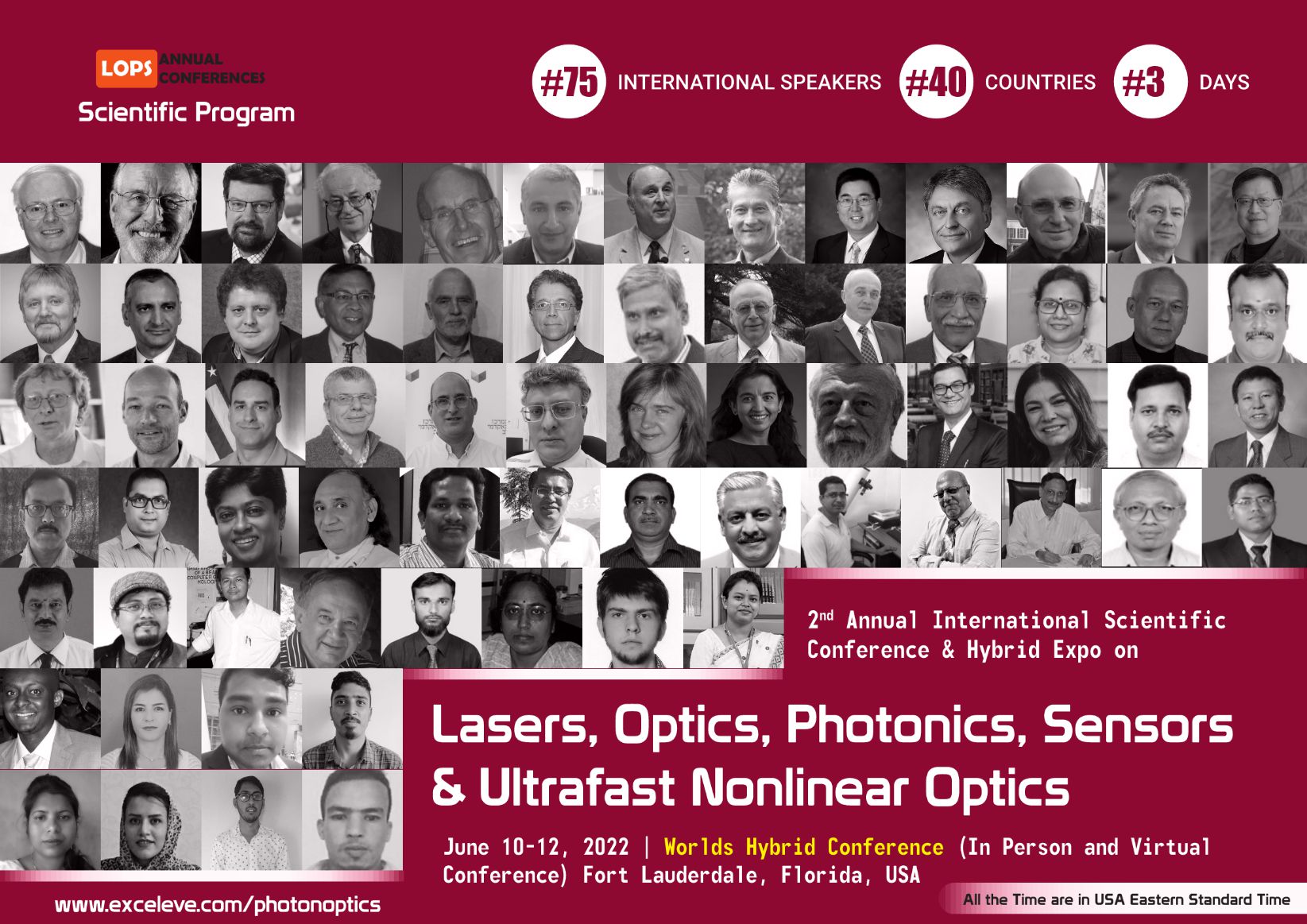 Photonics Optics & Lasers Sensors Conferences America